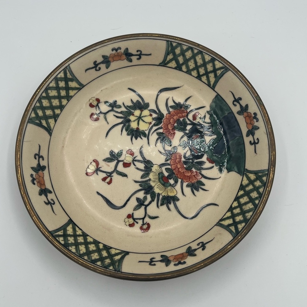 VTG 9" Japanese Porcelain Ware Bowl Floral Decorated In Hong Kong, A.C.F - Picture 6 of 12